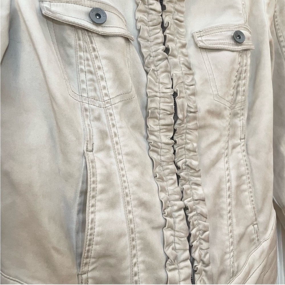 COMMA, Distressed Ruffle Jacket NWT - Picture 3 of 7